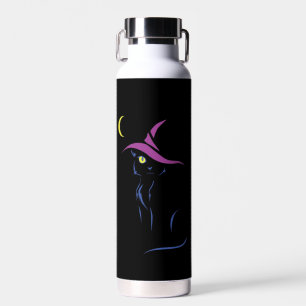 Halloween Black Cat Water Bottle