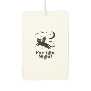 Halloween Black Cat with Bat Wings Graphic Classic Car Air Freshener