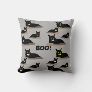 Halloween black cats cushion
