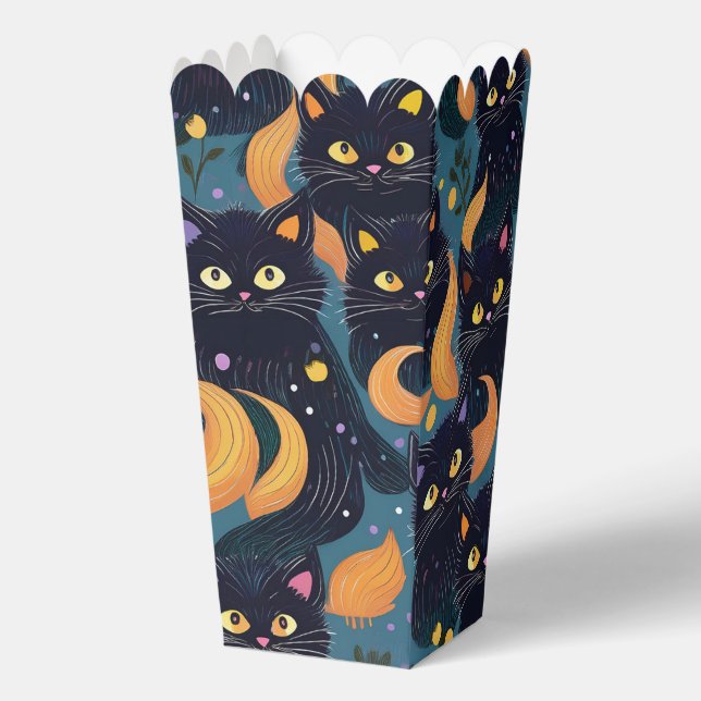 Halloween black cats favour box (Front)