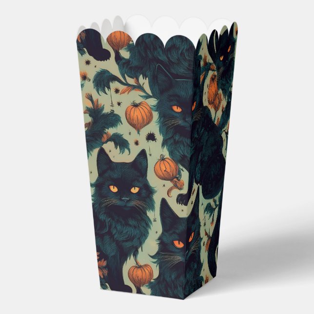 Halloween black cats favour box (Front)