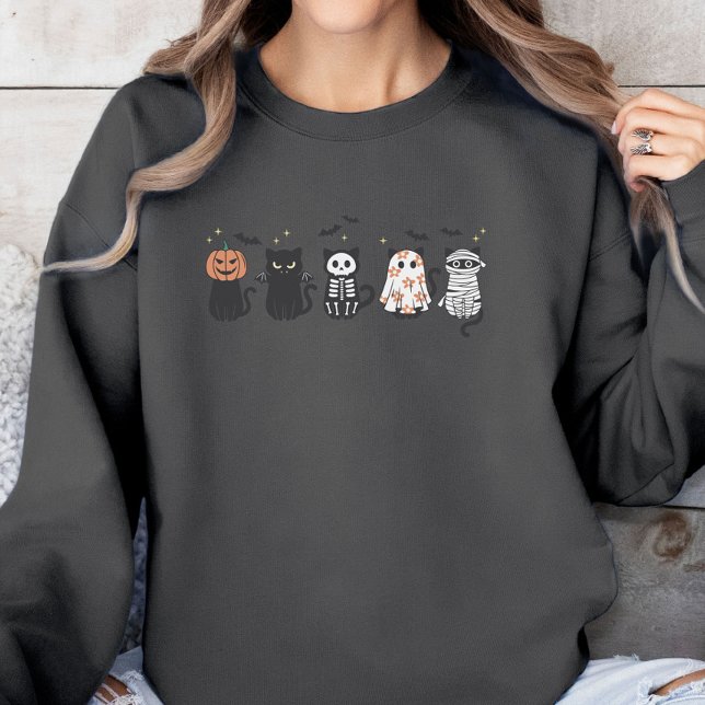 Halloween Black Cats Spooky Cute Funny Sweatshirt (Creator Uploaded)