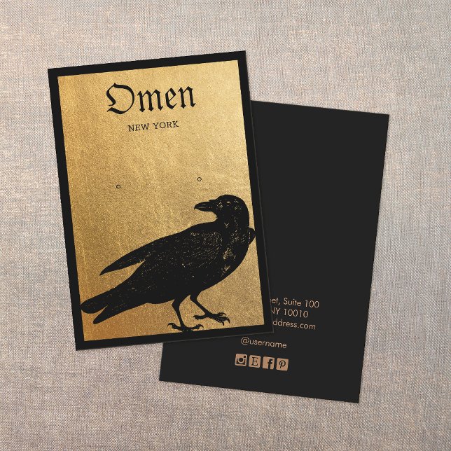 Halloween Black Crow Gold Earring             (Creator Uploaded)