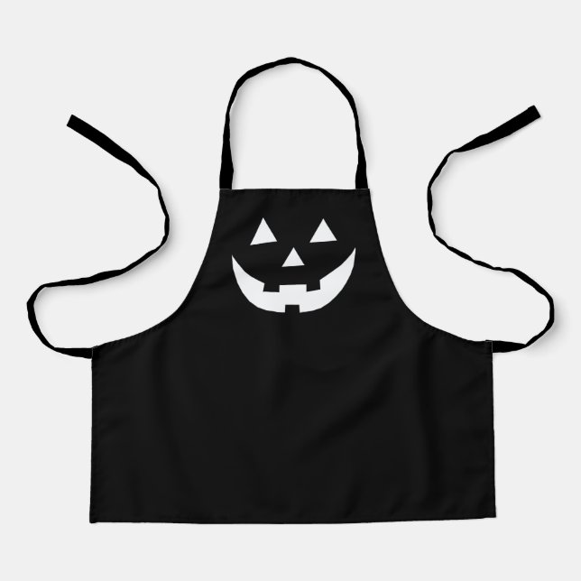 Halloween black Jack o lantern pumpkin costume  Apron (Front)