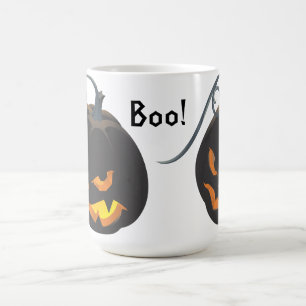 Halloween Black Jack O'Lantern Coffee Mug