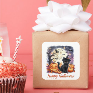 Halloween Black Kitten Sticker