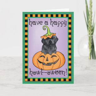 Halloween Black Lab Card