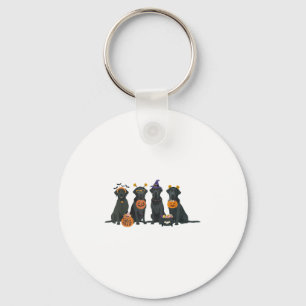 Halloween Black Lab Fall Labrador Retriever Hallow Key Ring