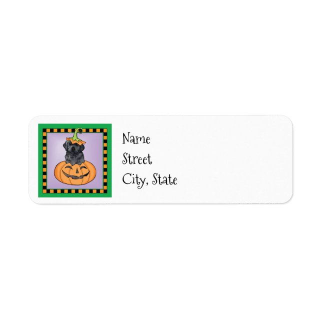 Halloween Black Lab Return Address Label (Front)