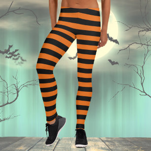 Halloween Black & Orange Costume Leggings