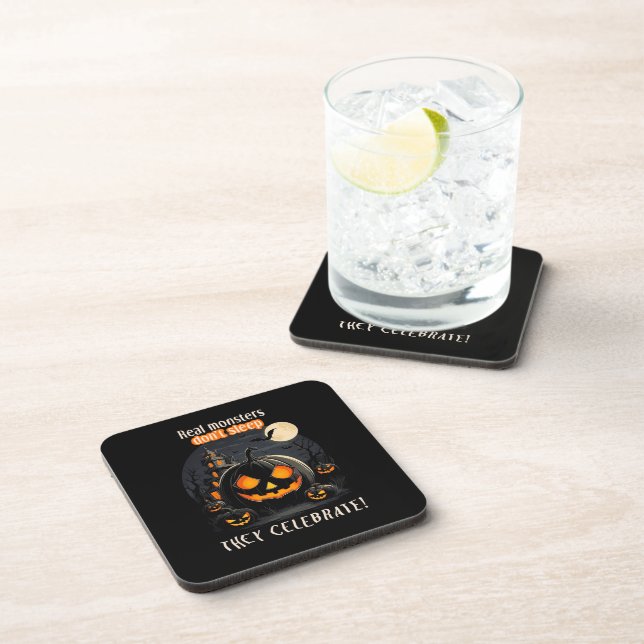 Halloween black pumpkin coaster (Right Side)