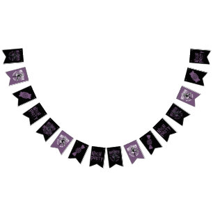 Halloween Black & Purple Garland – Spooky