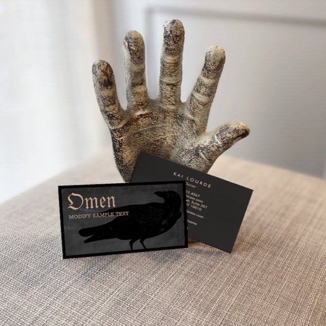 Halloween Black Raven  Business Card (Creator Uploaded)