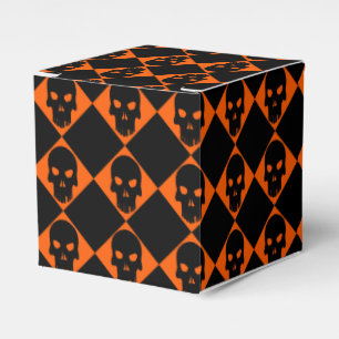 Halloween Black Skull Favour Box