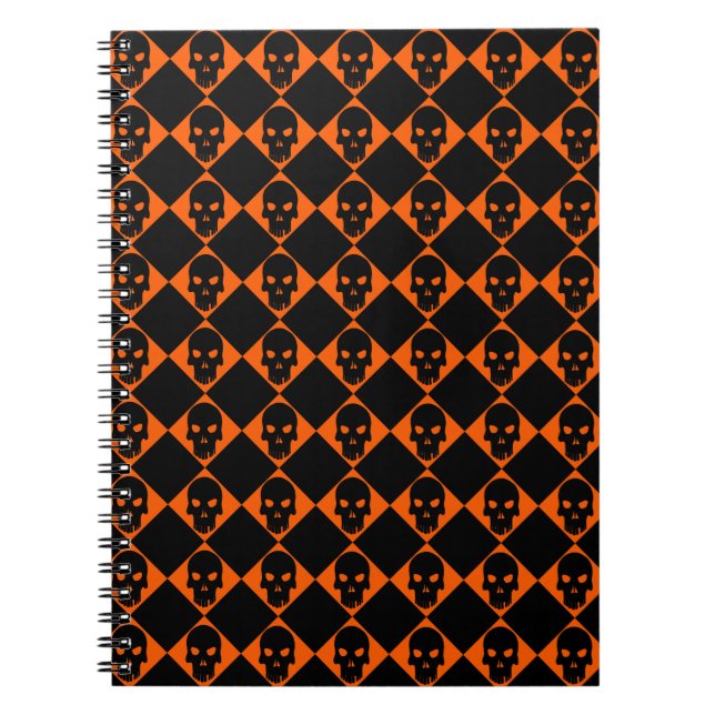 Halloween Black Skull Notebook (Front)