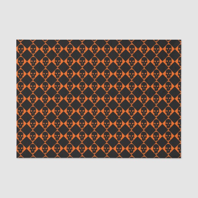 Halloween Black Skull Tissue Paper (Front)