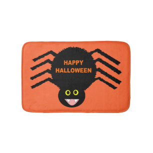 Halloween Black Spider Bath Mat