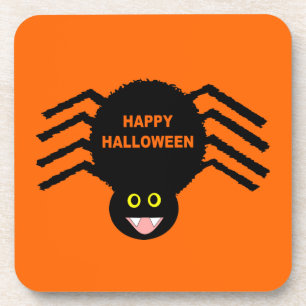 Halloween Black Spider Cork Coaster