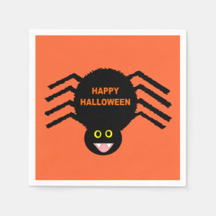 Halloween Black Spider Napkins