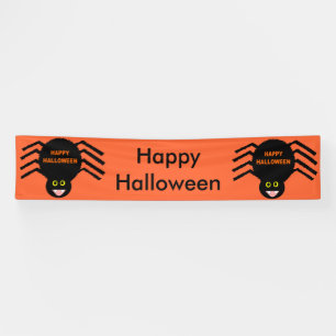 Halloween Black Spider Personalised Banner