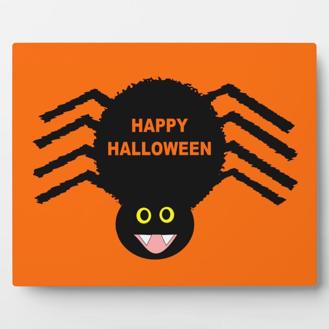 Halloween Black Spider Plaque (Front)