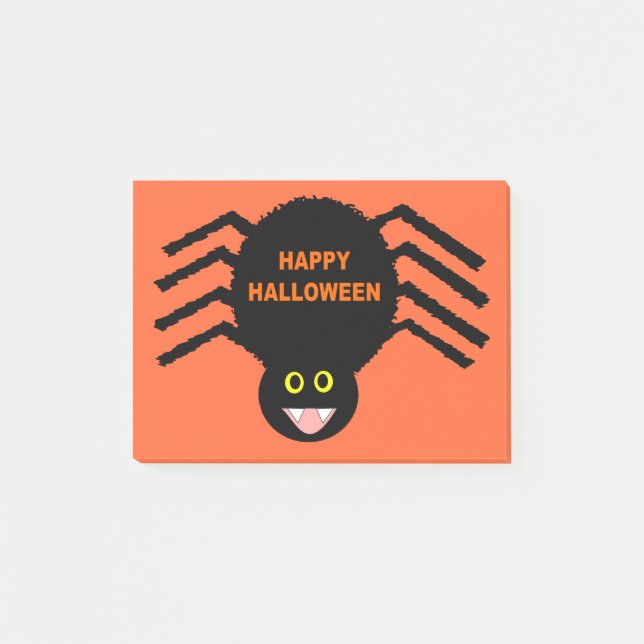 Halloween Black Spider Post it notes Pad (Front)