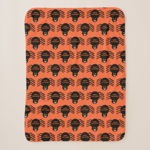 Halloween Black Spider Sherpa Blanket