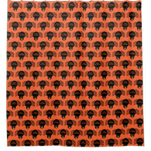 Halloween Black Spider Shower Curtain