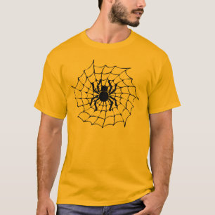 Halloween Black Spider Web T-Shirt