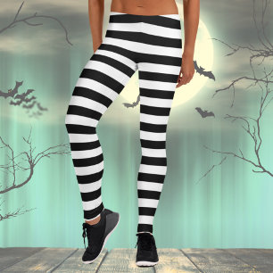 Halloween Black & White Costume Leggings