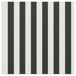 halloween black white vertical stripes fabric