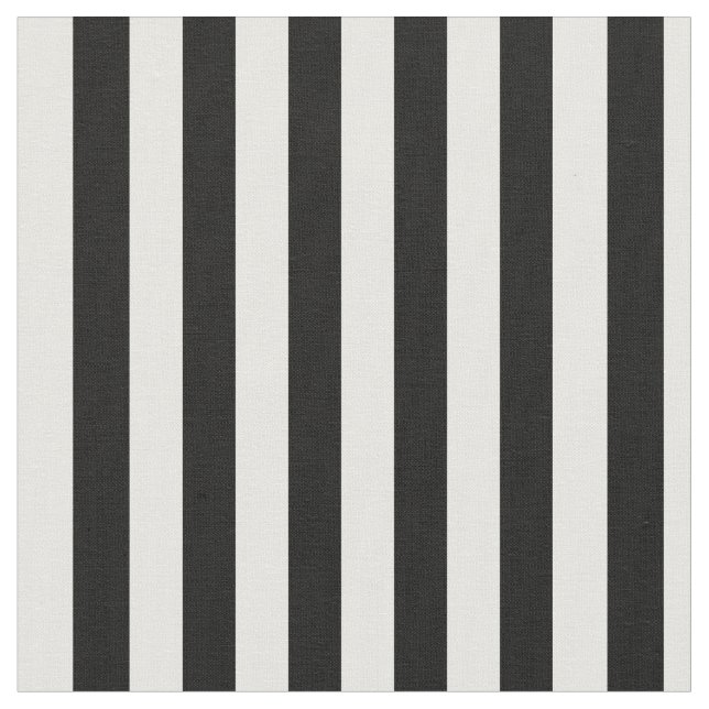 halloween black white vertical stripes fabric (Close Up)