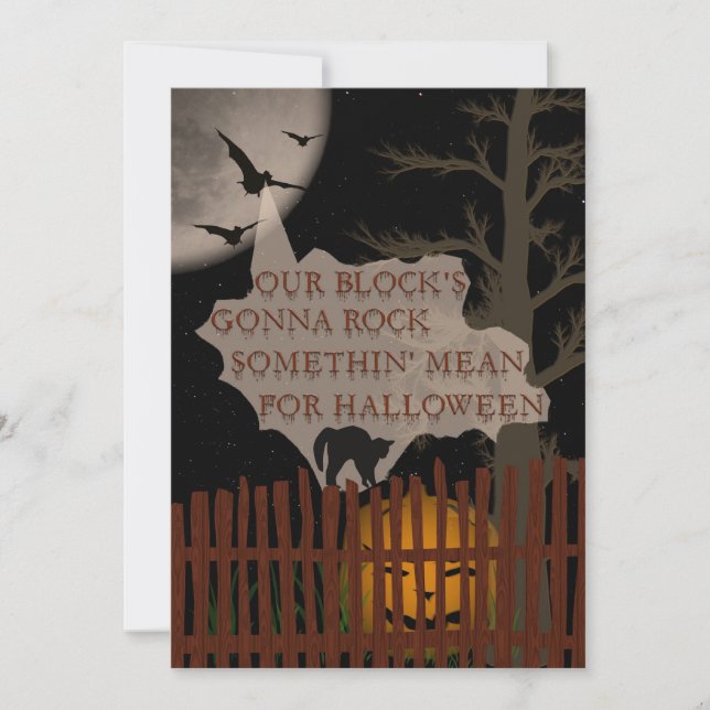 Halloween Block Party Invitation (Front)