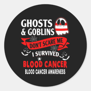 Halloween Blood Cancer Awareness Survivor Gift Classic Round Sticker