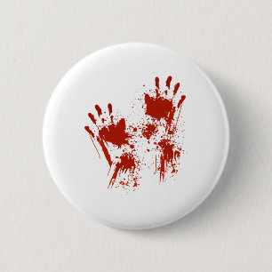 Halloween Blood Hands Costume Zombie Outfit 6 Cm Round Badge