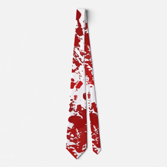 Halloween  blood splatter scary tie (Front)