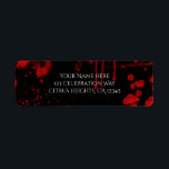 Halloween Blood Splatters Costume Party Invitation Return Address Label<br><div class="desc">Halloween Blood Splatters Costume Party Invitation Label. Customise with any text. Matching items available.</div>