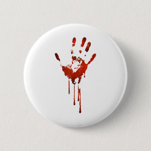 Halloween Bloody Hand Print Costume Zombie Outfit 6 Cm Round Badge