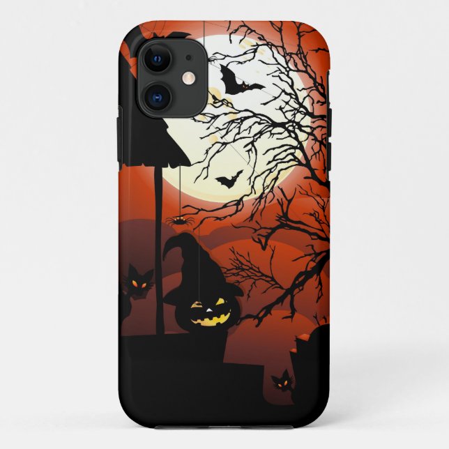 Halloween Bloody Moonlight Nightmare Case-Mate iPhone Case (Back)