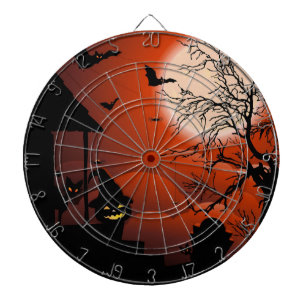Halloween Bloody Moonlight Nightmare Dartboard