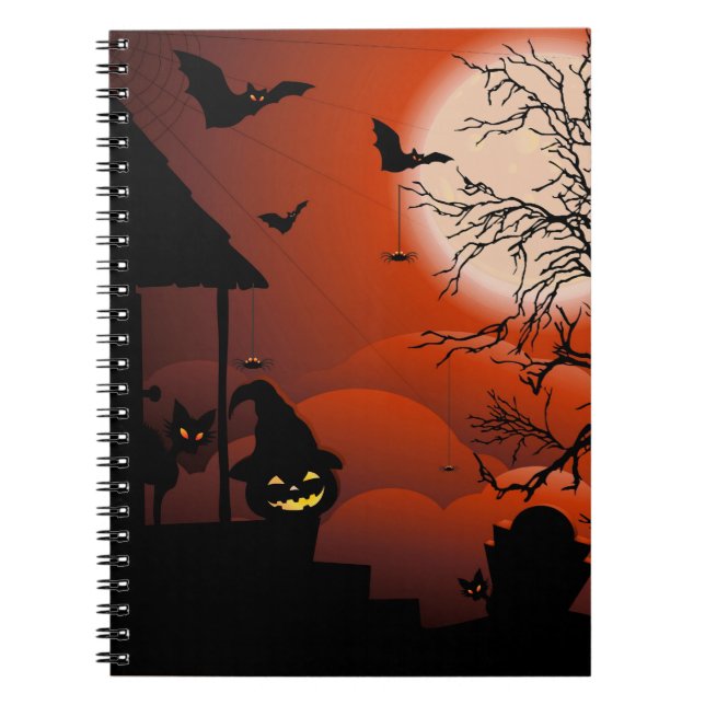 Halloween Bloody Moonlight Nightmare Notebook (Front)