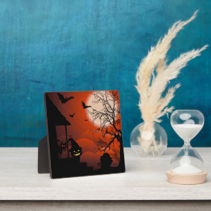 Halloween Bloody Moonlight Nightmare Plaque