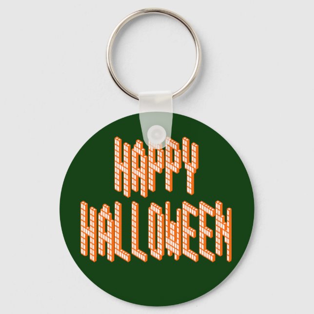 Halloween Blox Text Key Ring (Front)