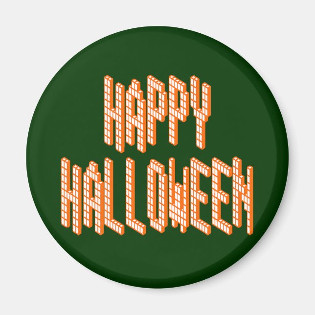 Halloween Blox Text Magnet (Front)