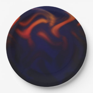 Halloween blue flame Paper Plate