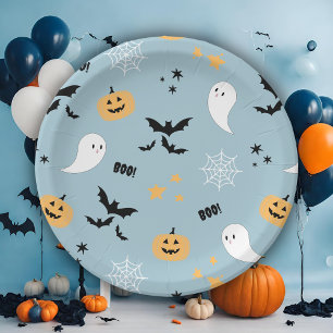 Halloween Blue  Paper Plate