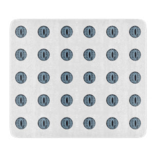 Halloween Blue Polka Dot Eyes Cutting Board