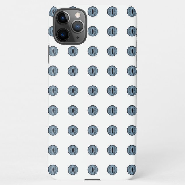 Halloween Blue Polka Dot Eyes iPhone Case (Back)