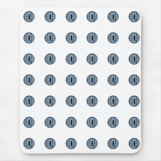 Halloween Blue Polka Dot Eyes Mouse Pad (Front)