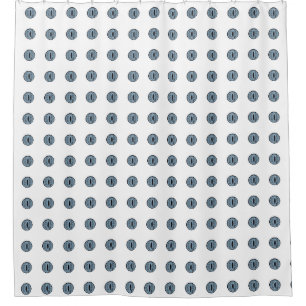 Halloween Blue Polka Dot Eyes Shower Curtain